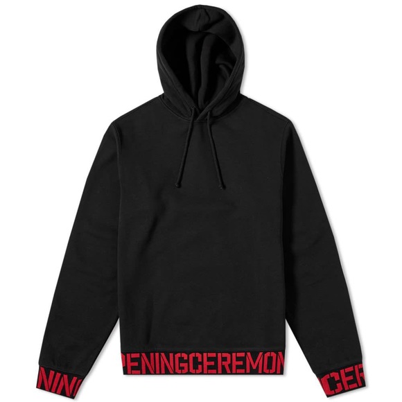 Opening Ceremony Monogramed Trim Black Hoodie - Picture 14 of 16